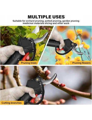 Sekator Elektryczny 2 Baterie 21V Akumulatorowe Nożyce Ogrodnicze Zestaw