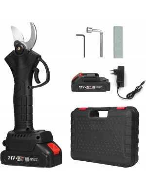 Sekator Elektryczny 2 Baterie 21V Akumulatorowe Nożyce Ogrodnicze Zestaw