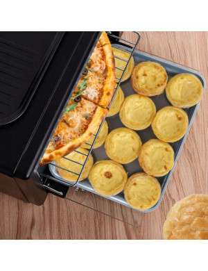 Mini Piekarnik Opiekacz Elektryczny 3W1+ Ekspres Do Kawy Mocny Wolnostojący