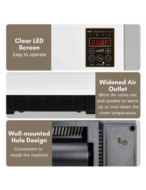 GRZEJNIK ELEKTRYCZNY ŚCIENNY KURTYNA ENERGOOSZCZĘDNA POWIETRZNA 1200W+PILOT