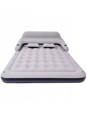 MATERAC DMUCHANY PODWÓJNY ŁÓŻKO ZAPASOWE KEMPING Z OPARCIEM QUEEN SIZE