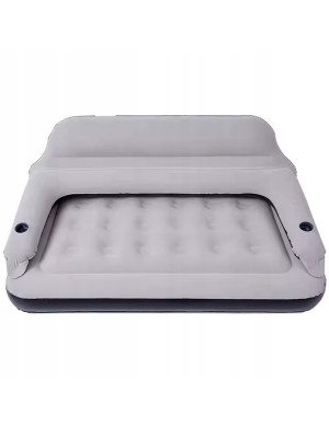 MATERAC DMUCHANY PODWÓJNY ŁÓŻKO ZAPASOWE KEMPING Z OPARCIEM QUEEN SIZE