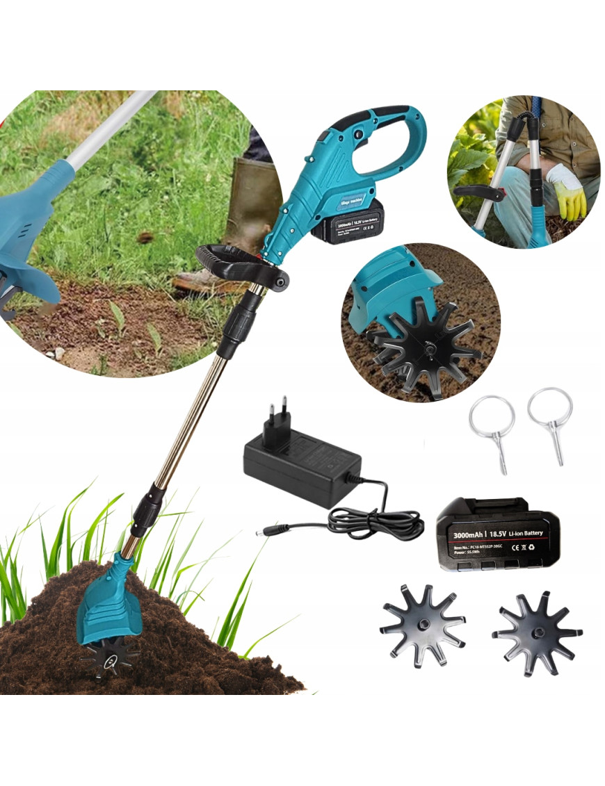 ADM Składana akumulatorowa glebogryzarka ogrodowa 18.5V