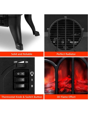 Kominek elektryczny ADM 3D - grzejnik i dmuchawa 2w1