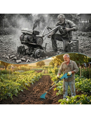 ADM Składana akumulatorowa glebogryzarka ogrodowa 18.5V