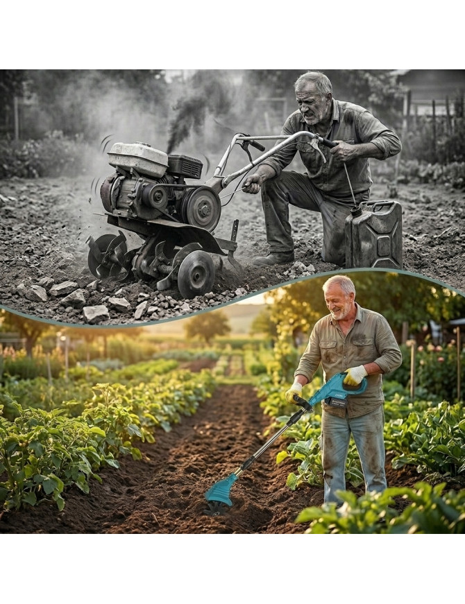 ADM Składana akumulatorowa glebogryzarka ogrodowa 18.5V