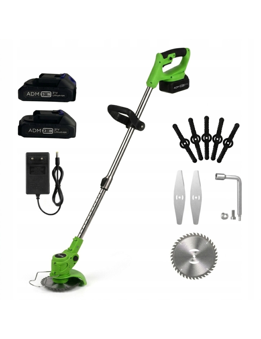 Kosiarka/ Podkaszarka Bezprzewodowa ADM do trawy 2x akumulatory 21V